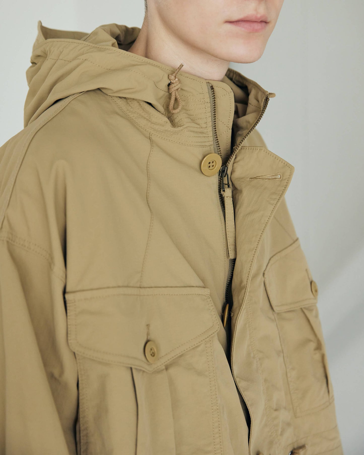 Rip Stop Hooded Coat