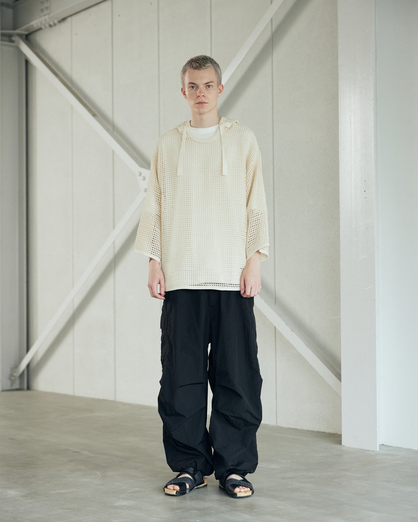 Cotton Mesh Hoodie