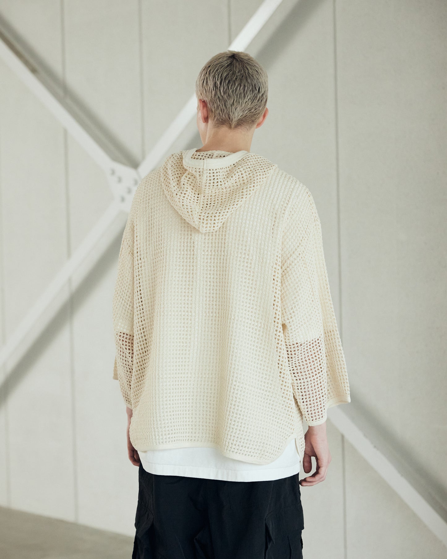 Cotton Mesh Hoodie