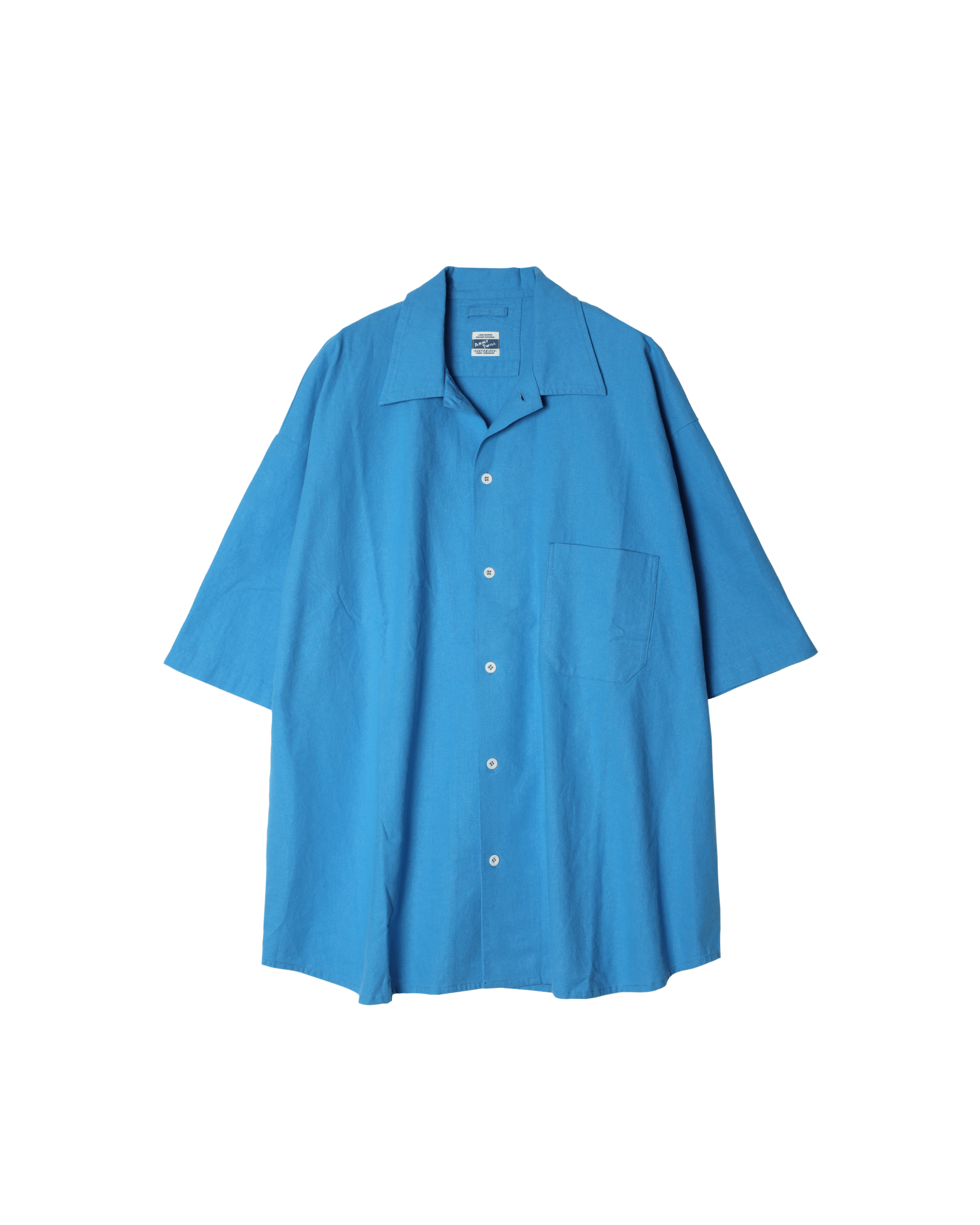 Cotton Linen Slab Big Half Sleeve Shirt – ARMY TWILL