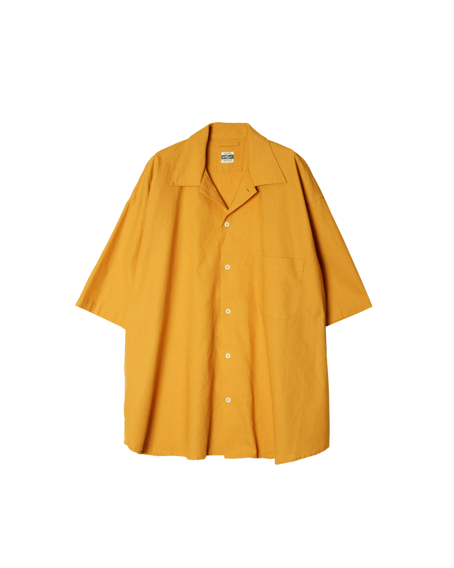 Cotton Linen Slab Big Half Sleeve Shirt