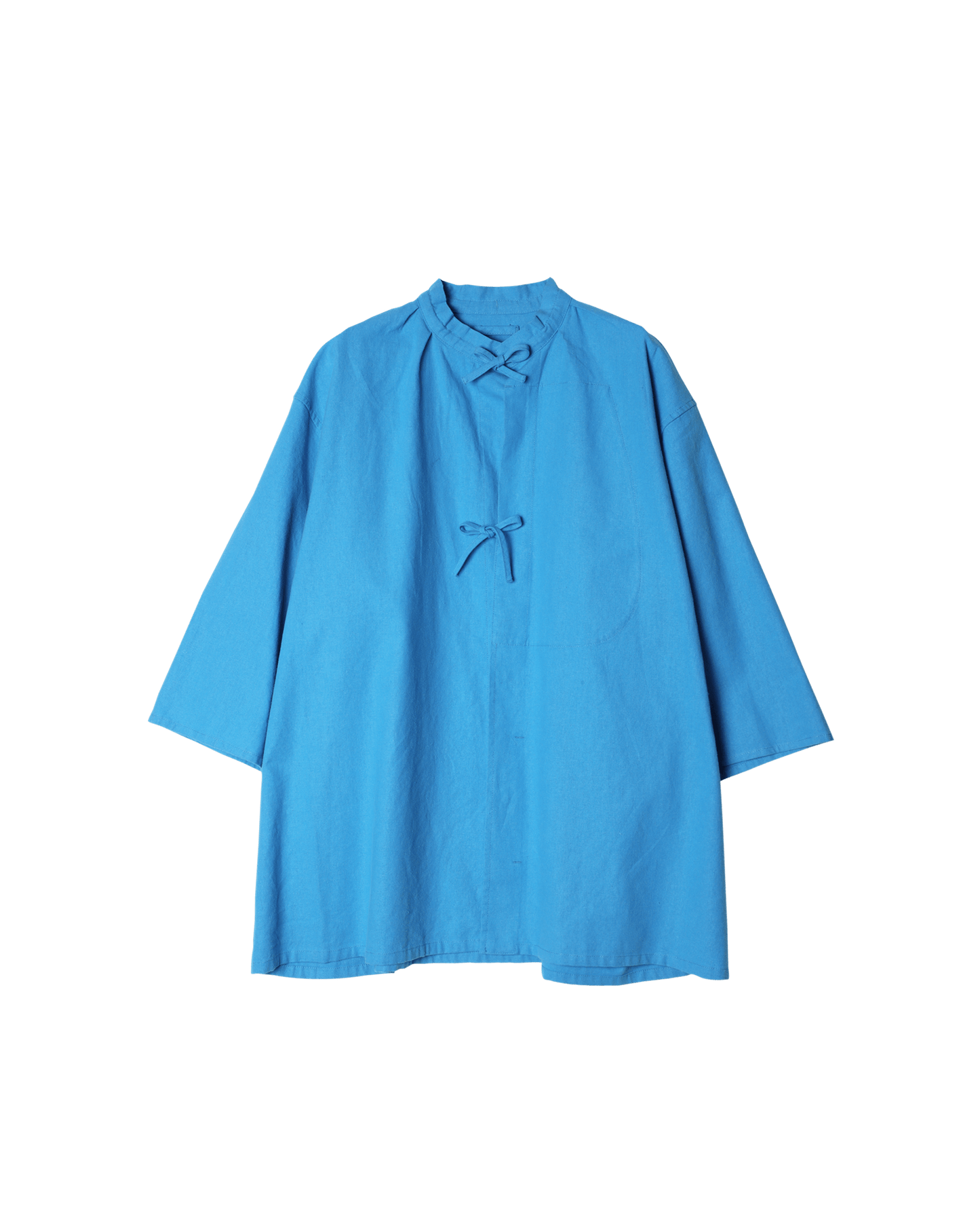 Cotton Linen Slab Half Sleeve Smock Shirt