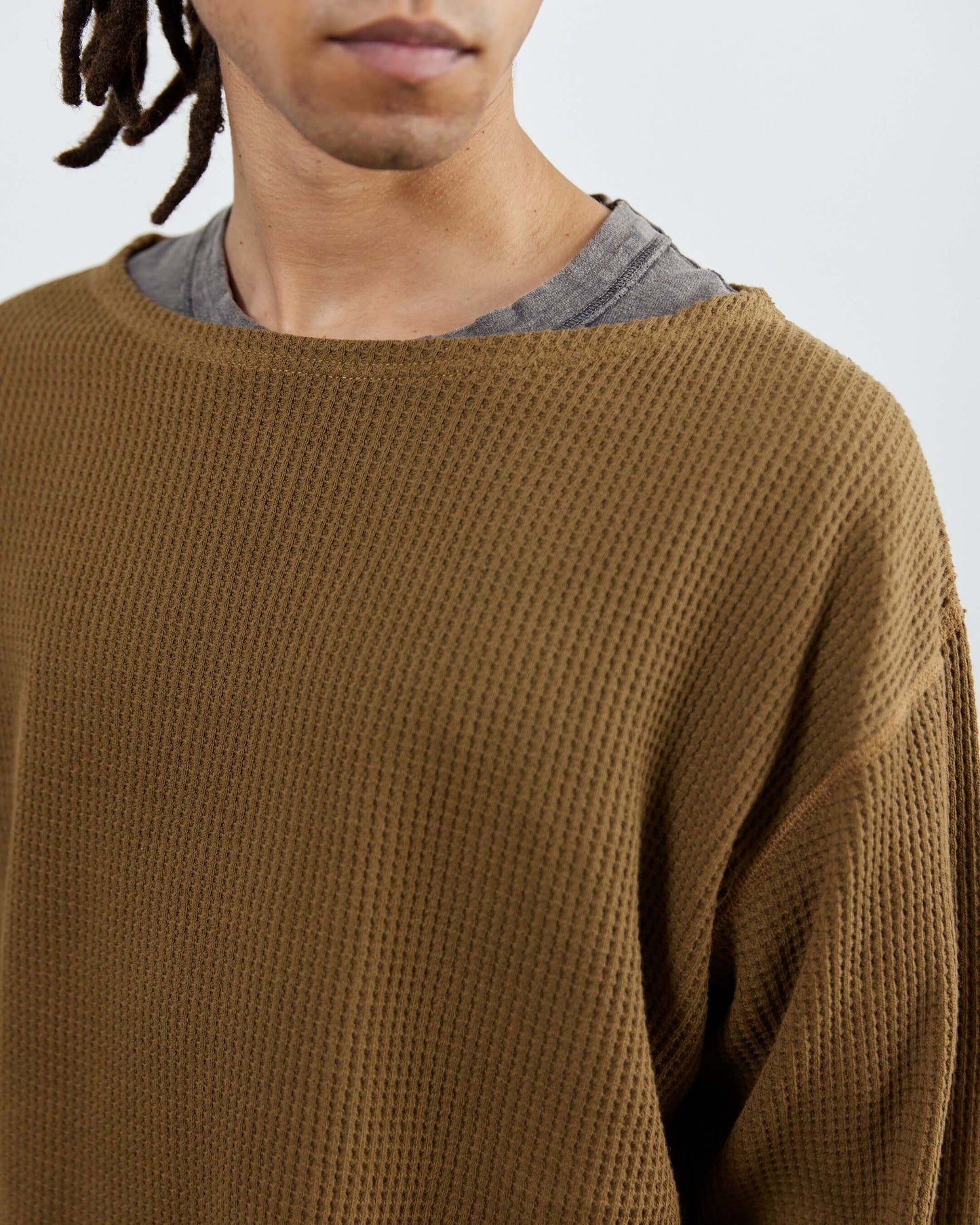 Waffle Boat Neck Tee