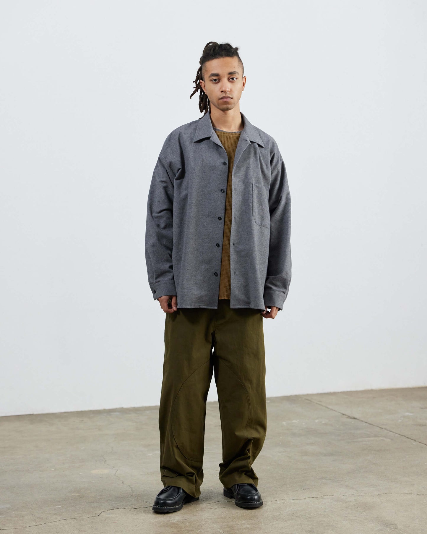 Brushed Plain Utility Shirt