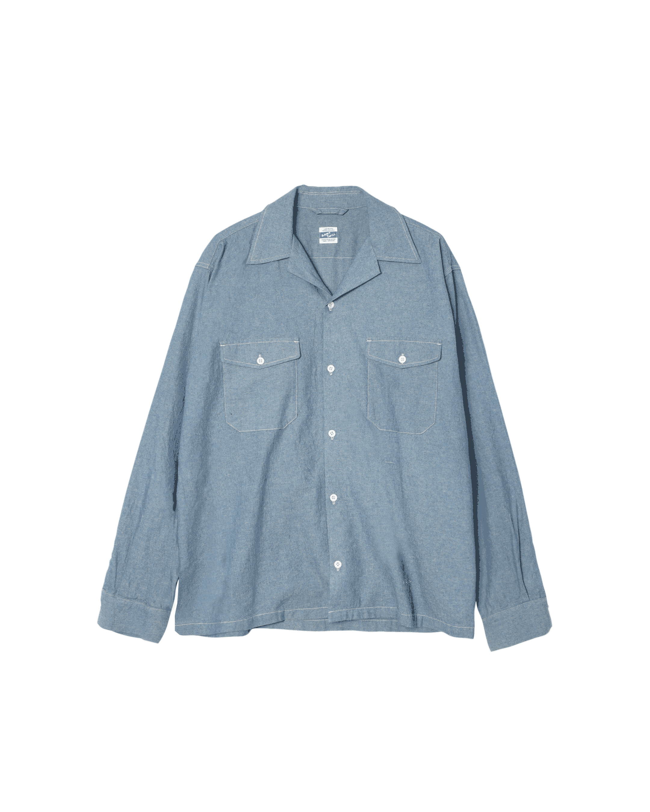 Chambray Open Collar Shirt – ARMY TWILL