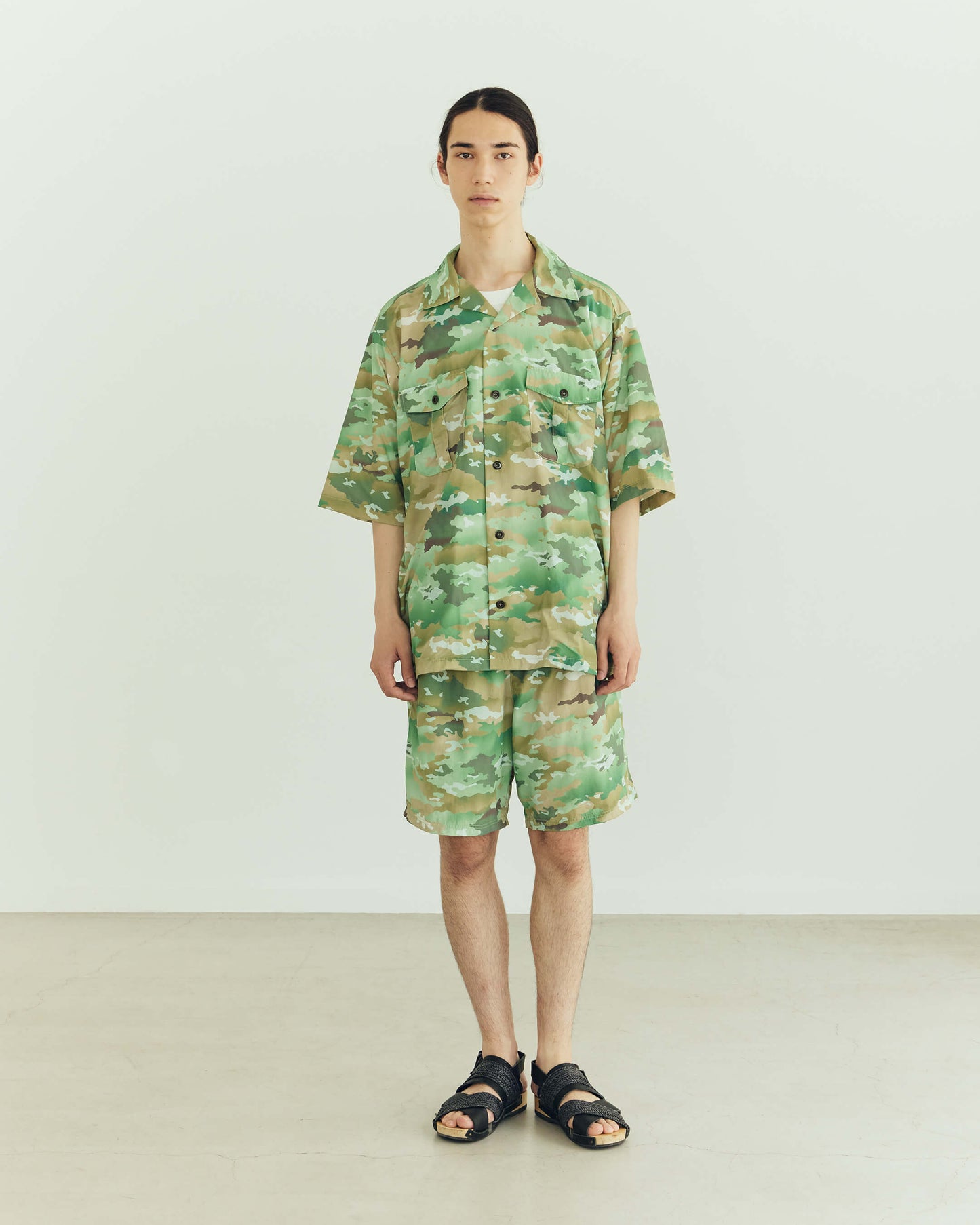 Camo Print Track Short Pants