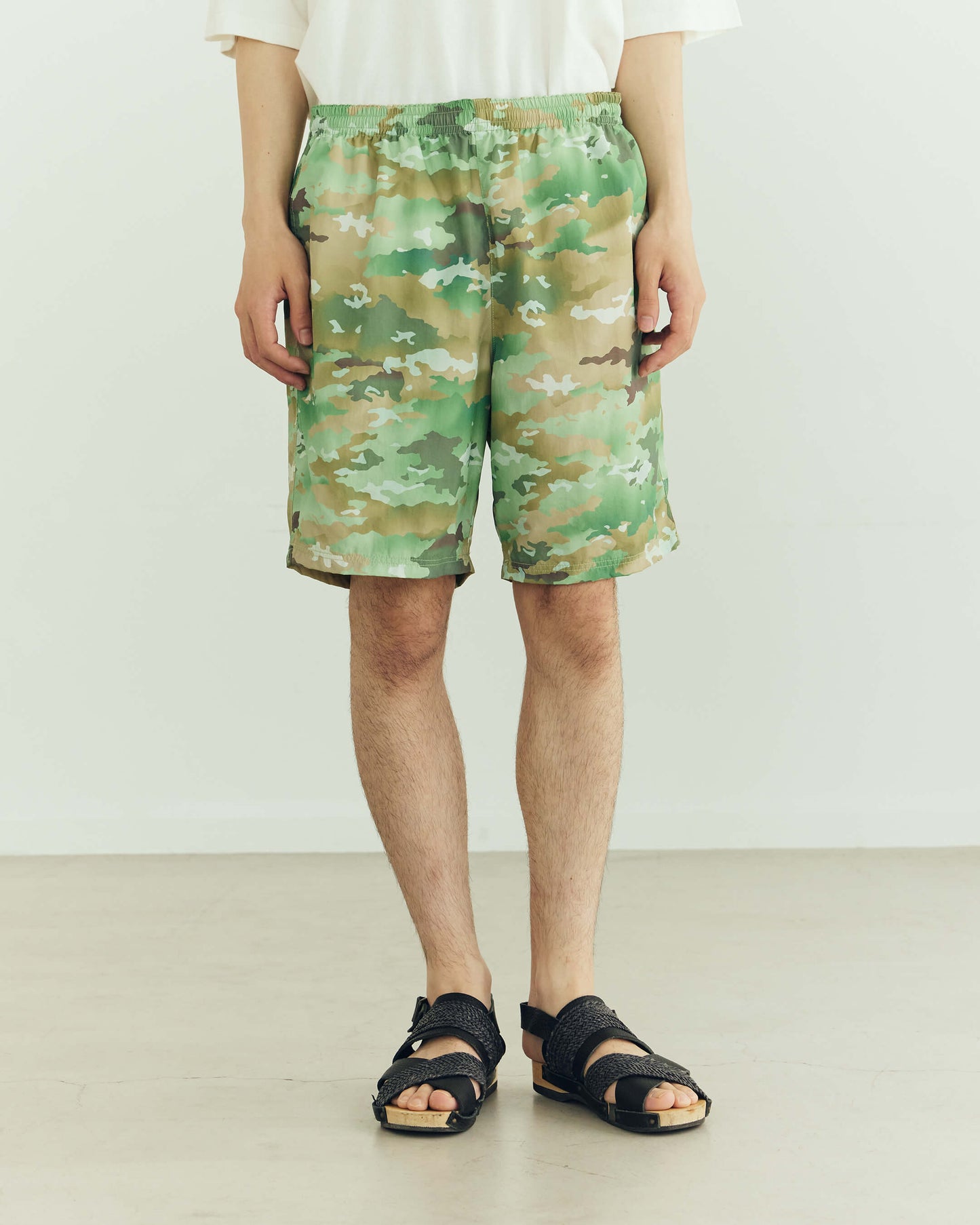 Camo Print Track Short Pants