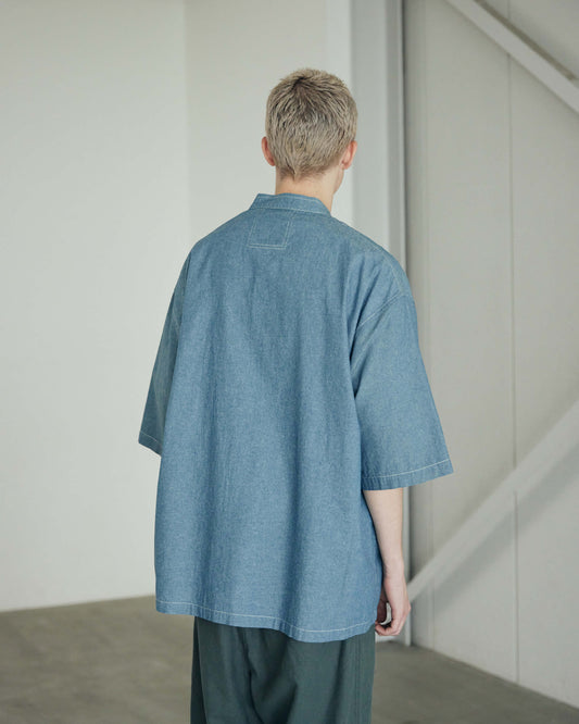 Chambray Snap Half Sleeve Shirt