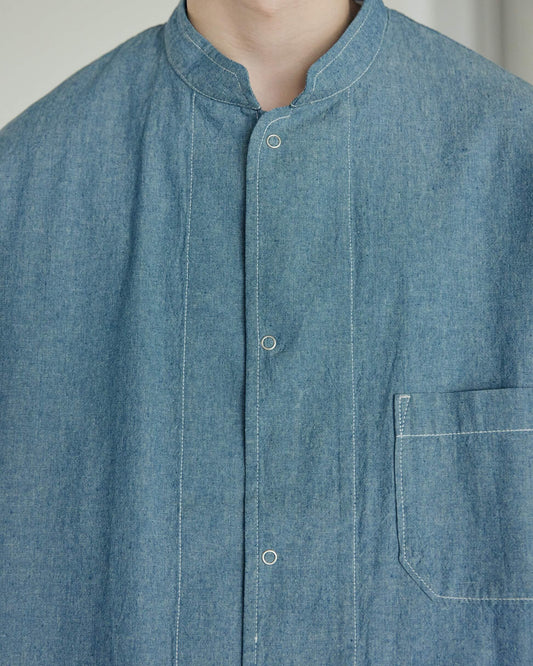 Chambray Snap Half Sleeve Shirt