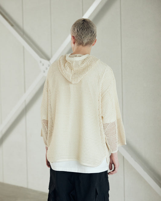 Cotton Mesh Hoodie