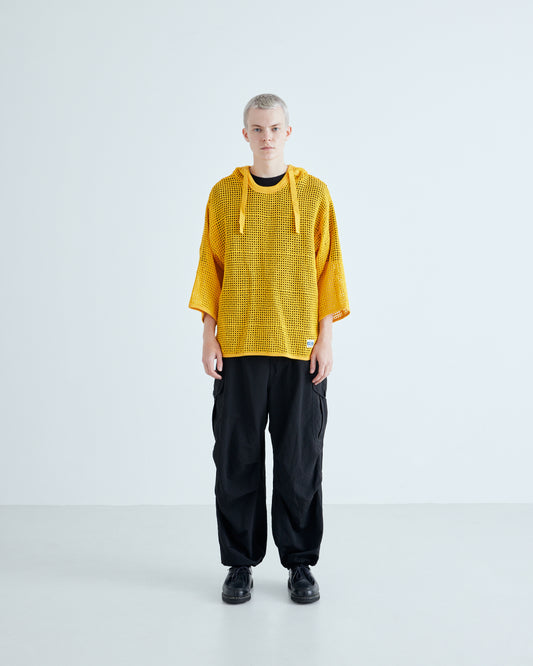 Cotton Mesh Hoodie