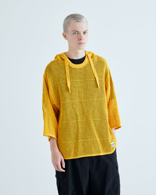 Cotton Mesh Hoodie