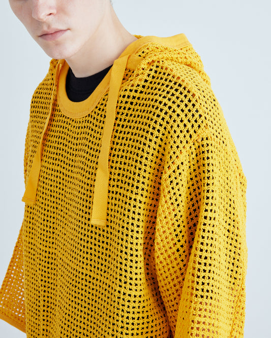 Cotton Mesh Hoodie