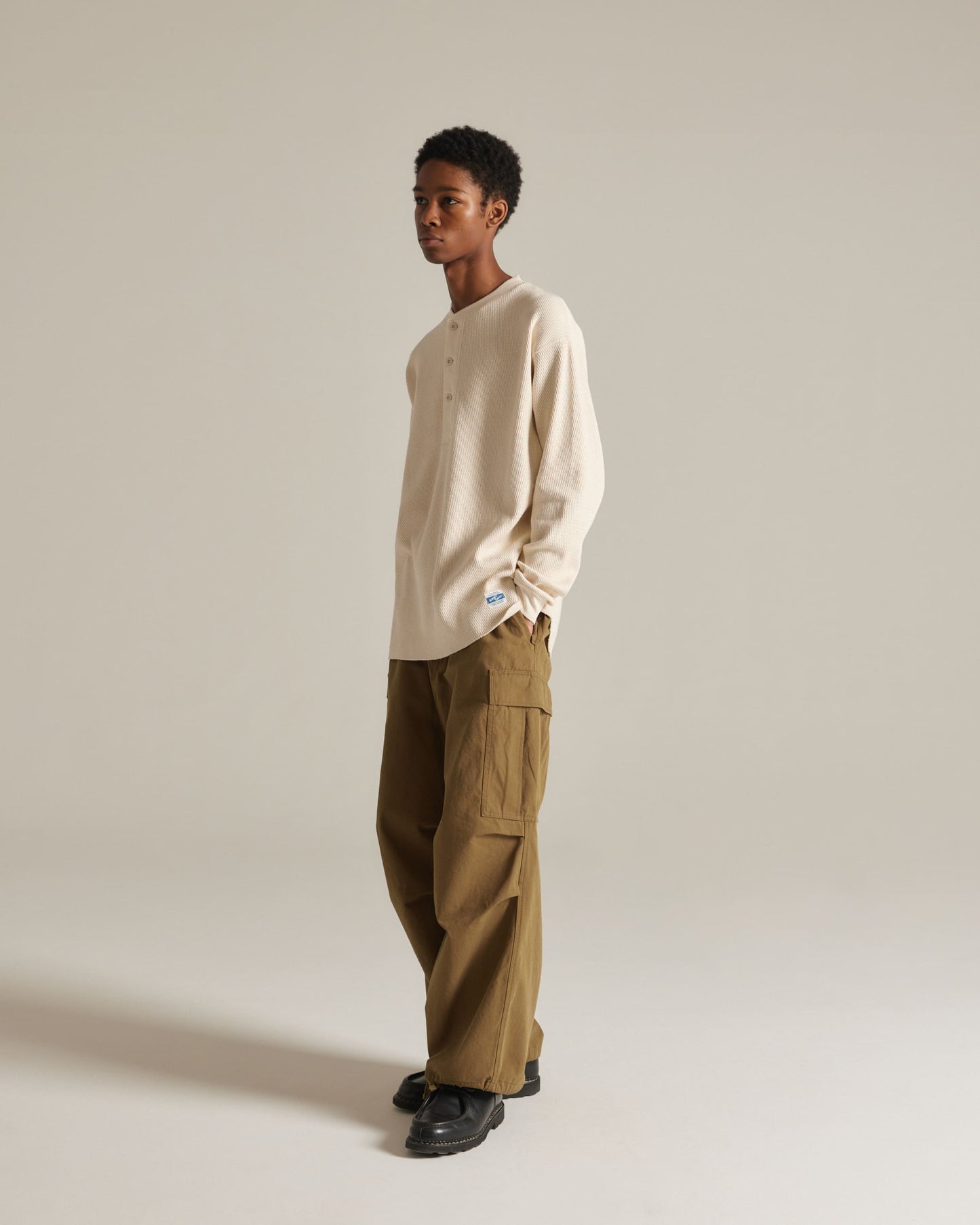 Honeycomb Henley LSTee