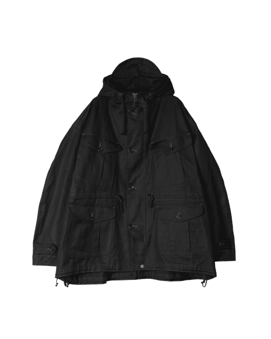 -CRAFT LINE- Cotton Serge Hooded Coat