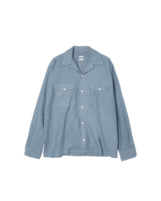 Chambray Open Collar Shirt