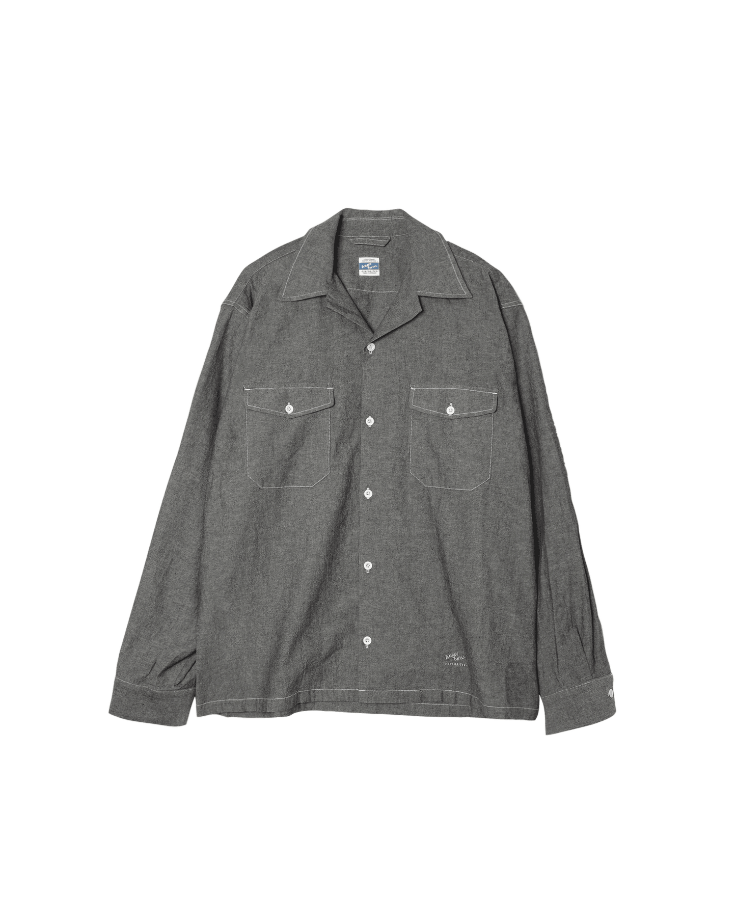 Chambray Open Collar Shirt