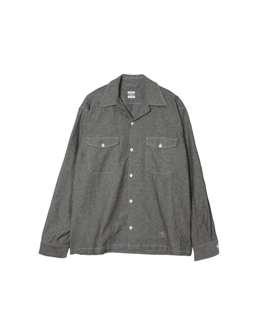 Chambray Open Collar Shirt