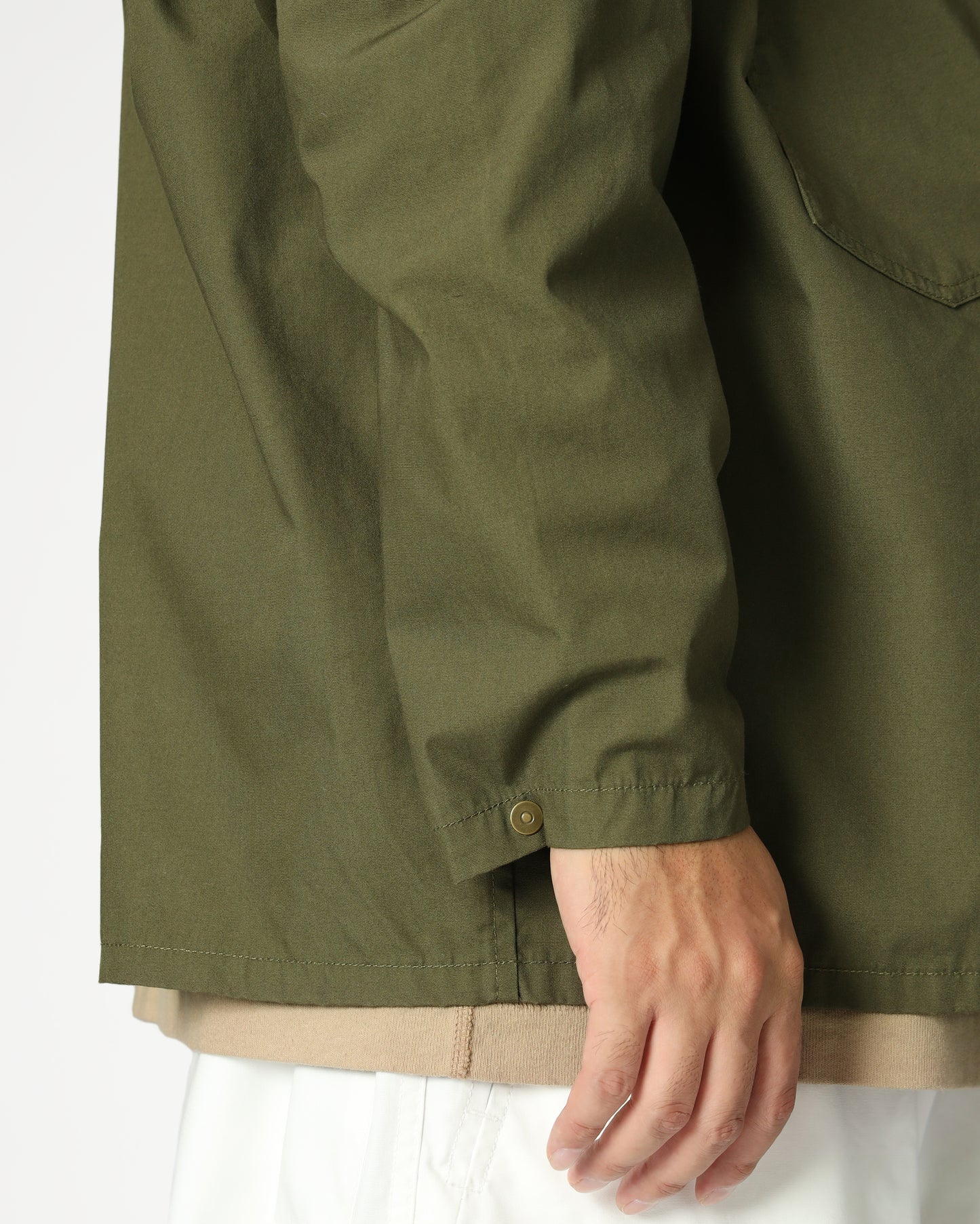 Cotton/Polyester Plain Logger Shirt Jacket
