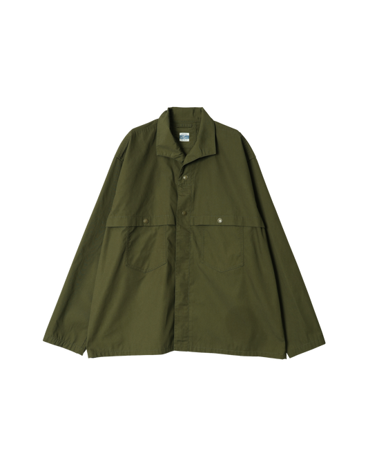 Cotton/Polyester Plain Logger Shirt Jacket