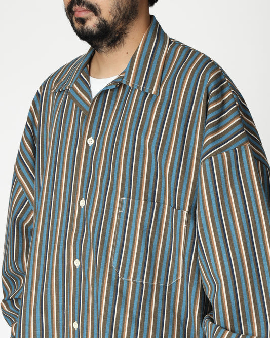 Stripe Cotton Slab Big Shirt