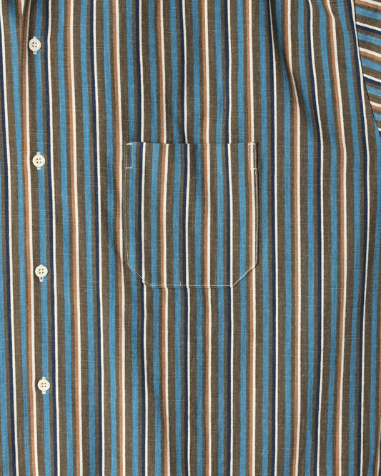 Stripe Cotton Slab Big Shirt