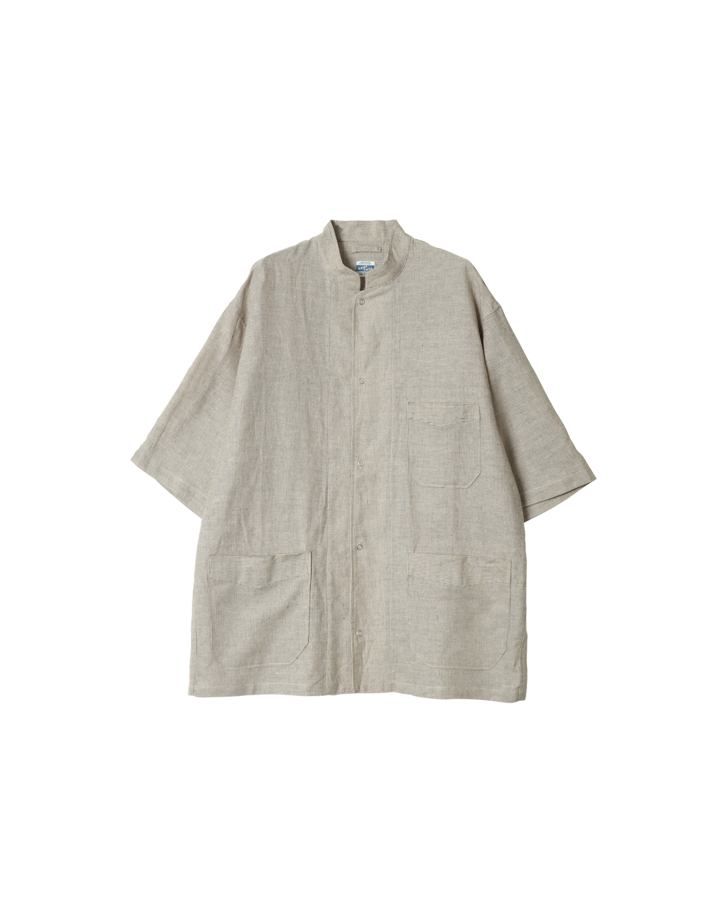 Stripe Cotton/Linen Sleeping H/S Shirt