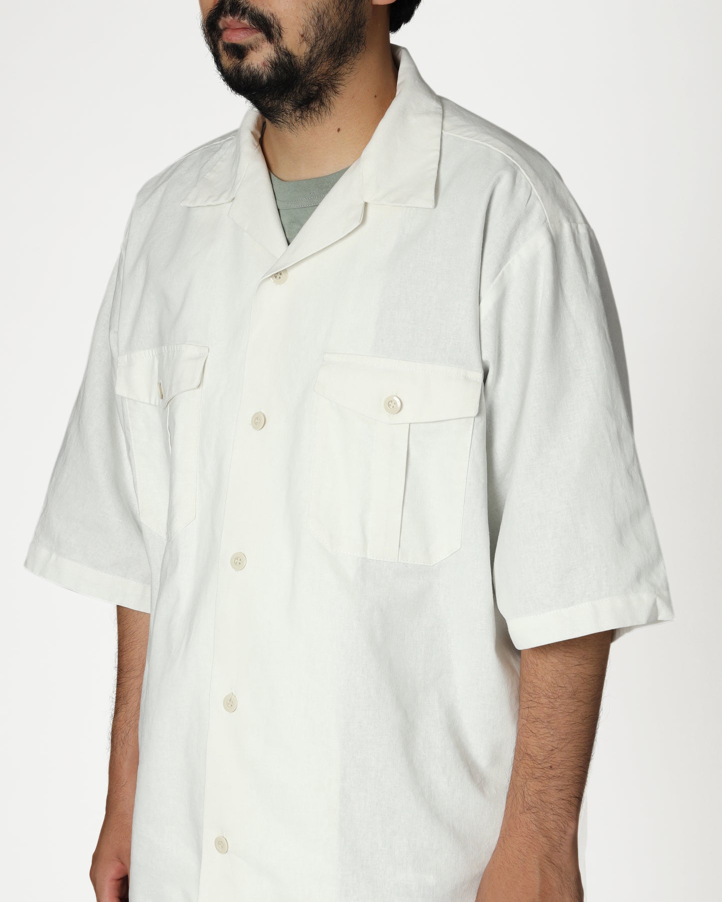 Cotton/Linen Slab H/S Utility Shirt